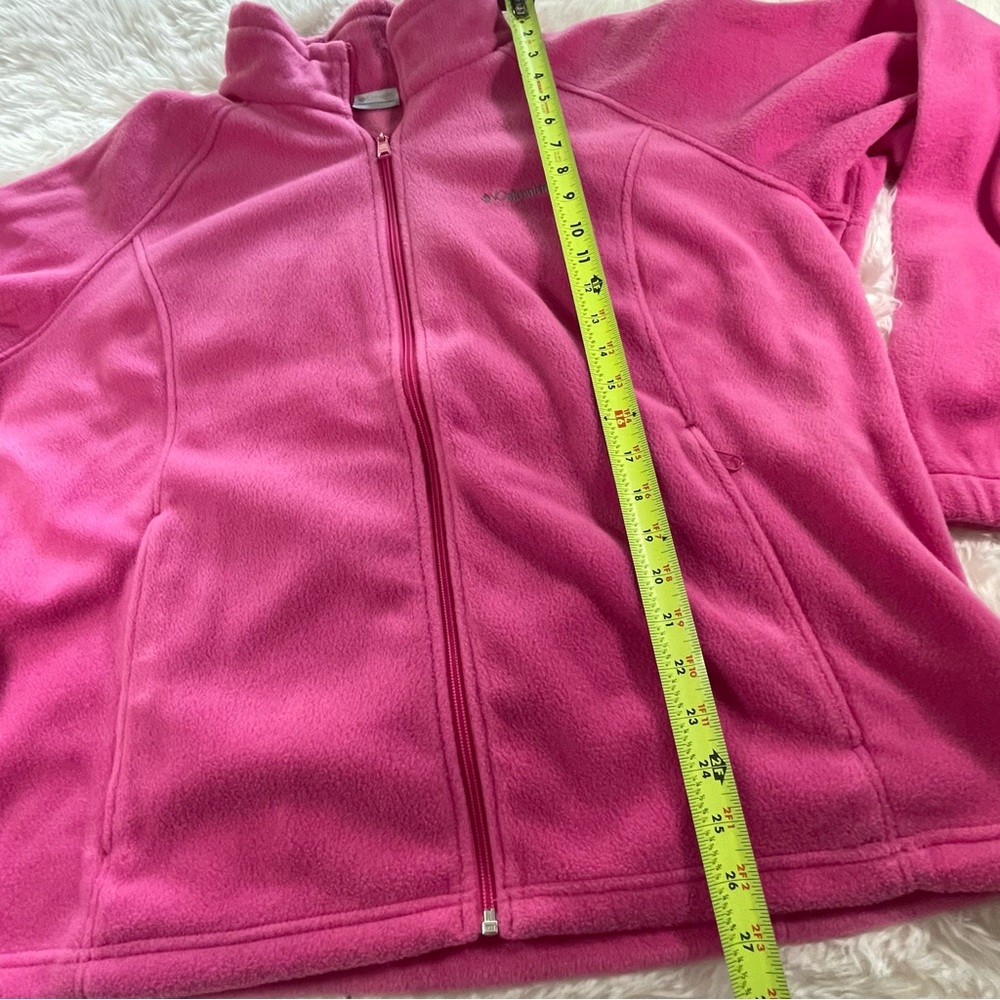 Columbia Women's Bright Pink Fleece Jacket - Breast Cancer Awareness - size 2X🎗️ - Picture 6 of 10